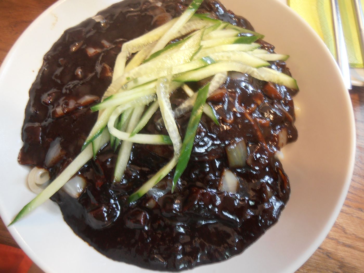 Jajangmyeon (Noodles in Black Bean Sauce)